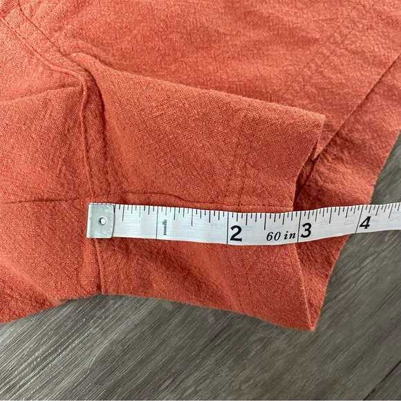 New O'Neill Morrison Rust Orange Beachy Linen Blend Shorts 28 - Picture 7 of 10